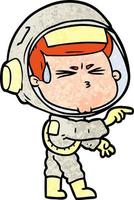 Cartoon gestresster Astronaut vektor