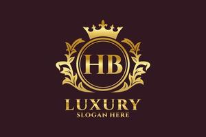 Anfangsbuchstabe hb Royal Luxury Logo Vorlage in Vektorgrafiken für luxuriöse Branding-Projekte und andere Vektorillustrationen. vektor