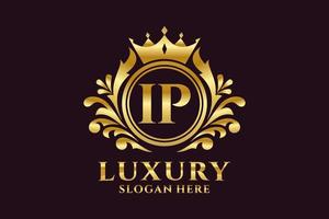 Anfangs-IP-Buchstabe Royal Luxury Logo-Vorlage in Vektorgrafiken für luxuriöse Branding-Projekte und andere Vektorillustrationen. vektor