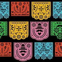 papel picado nahtloses muster vektor