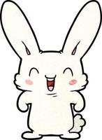 Cartoon-Kaninchen lacht vektor