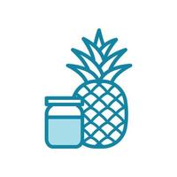 Ananas-Symbol-Vektor-Design-Vorlage vektor