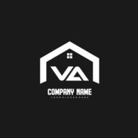 va Anfangsbuchstaben Logo Design Vektor für Bau, Haus, Immobilien, Gebäude, Eigentum.