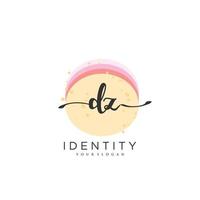 dz-Handschrift-Logo-Vektor der Anfangsunterschrift, Hochzeit, Mode, Schmuck, Boutique, Blumen und Pflanzen mit kreativer Vorlage für jedes Unternehmen oder Geschäft. vektor