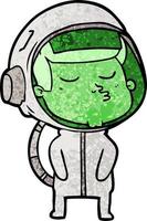 Cartoon selbstbewusster Astronaut vektor