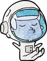 Cartoon selbstbewusster Astronaut vektor