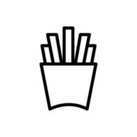 Designvorlagen für Pommes-Frites-Symbolvektoren vektor