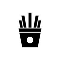 Designvorlagen für Pommes-Frites-Symbolvektoren vektor