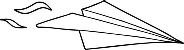 tecknad serie papper flygplan vektor
