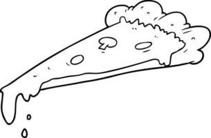 Cartoon Stück Pizza vektor