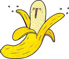tecknad serie galen Lycklig banan vektor