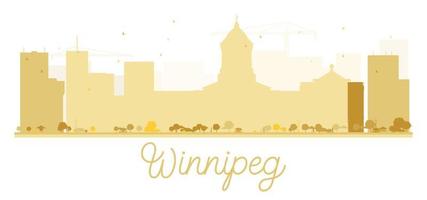 goldene silhouette der skyline der winnipeg-stadt. vektor