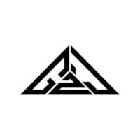 gzj brev logotyp kreativ design med vektor grafisk, gzj enkel och modern logotyp i triangel form.