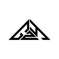 gzy brev logotyp kreativ design med vektor grafisk, gzy enkel och modern logotyp i triangel form.