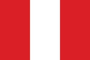 die nationalflagge der peru-vektorillustration. Flagge von Peru mit offizieller Farbe und genauen Proportionen. Zivil- und Staatsfähnrich vektor