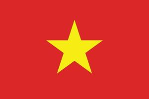 die nationalflagge von vietnam-vektorillustration. Zivil- und Staatsfähnrich vektor