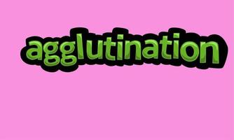 Agglutinationsschreibensvektordesign auf einem rosa Hintergrund vektor
