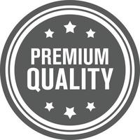 Premium-Qualitätsabzeichen, Symbol, Zeichen, Symboldesign isoliert auf weißem Hintergrund. vektor