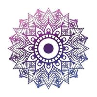 Gradientenfarbe Mandala, Mandala-Design-Hintergrund, Mandala-Design, Mandala-Muster-Malbuch-Kunst-Tapeten-Design, Fliesenmuster, Grußkarte vektor