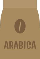 arabica kaffe ikon, platt illustration vektor