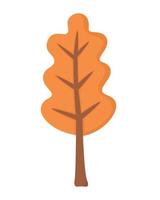 gekritzel flache clipart. Herbstblatt von einem Baum gefallen. Alle Objekte werden neu lackiert. vektor