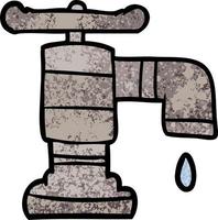 Cartoon tropfender Wasserhahn vektor