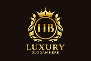 Anfangsbuchstabe hb Royal Luxury Logo Vorlage in Vektorgrafiken für luxuriöse Branding-Projekte und andere Vektorillustrationen. vektor