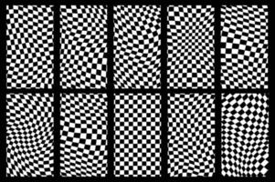 groovy retromönsterbakgrund i psykedelisk rutig bakgrundsstil. ett schackbräde i en minimalistisk abstrakt design med en estetisk 60-70-talskänsla. hippie stil y2k. funky print vektorillustration vektor