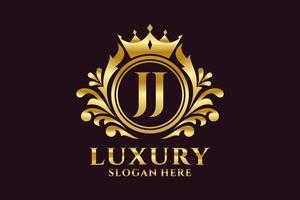 Anfangsbuchstabe JJ Royal Luxury Logo Vorlage in Vektorgrafiken für luxuriöse Branding-Projekte und andere Vektorillustrationen. vektor