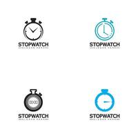 stoppur timer logotyp design vektor ikon symbol illustration mall