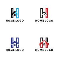 Anfangsbuchstabe h Home Logo Symbol Vektor Illustration Design