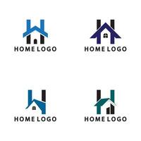 Anfangsbuchstabe h Home Logo Symbol Vektor Illustration Design