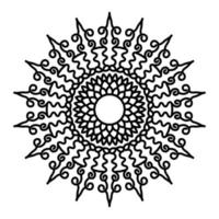 mandala illustration linje konst vektor