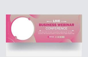 Live-Conformance-Business-Webinar Social-Media-Post-Cover-Banner-Thumbnail-Designvorlage vektor