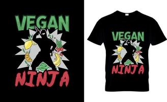 veganes T-Shirt-Design, veganer T-Shirt-Slogan und Bekleidungsdesign, vegane Typografie, veganer Vektor, vegane Illustration vektor