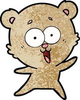 Lachender Teddybär-Cartoon vektor