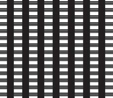abstrakte Mustergrenze nahtlose schwarze, graue und weiße quadratische Streifen schöner geometrischer Labyrinth-Musterstoff. vektor