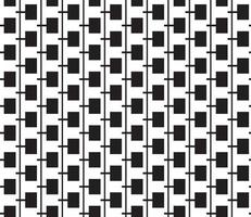 abstrakte Mustergrenze nahtlose schwarze, graue und weiße quadratische Streifen schönes geometrisches Mustergewebe vektor