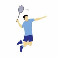 badminton spelare smash vektor illustration
