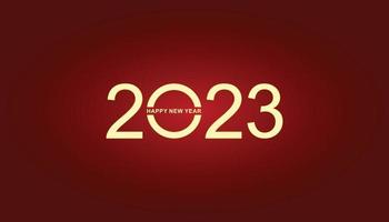 2023. Bild 2023. Frohes neues Jahr 2023. 2023 Hintergrund. 2023 Goldvektor-Designillustration. frohes neues jahr 2023 designvektor für hintergründe, banner, karten, einladungen und vorlagen. vektor