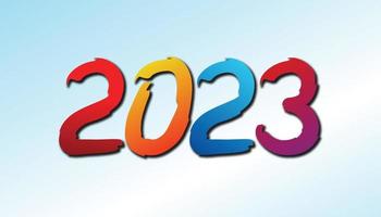 2023. Frohes neues Jahr 2023. 2023 Jahre. 2023 bunte Vektordesignillustration. 2023 Design ähnlich für Grüße, Einladungen, Vorlagen, Websites, Banner oder Hintergründe. vektor
