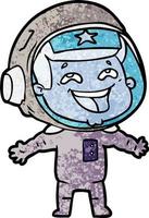 Cartoon lachender Astronaut vektor