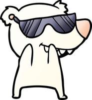 Cartoon-Bär mit Sonnenbrille vektor