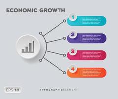 ekonomisk tillväxt infographic element vektor