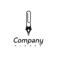 penna logotyp, företag, utbildning, och lag fast företag symbol vektor