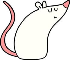 tecknad vit mus vektor