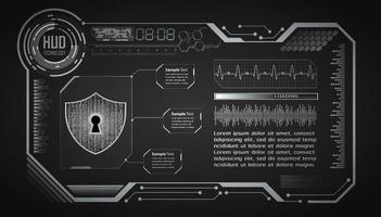Cybersäkerhet modern teknologi bakgrund med hänglås vektor