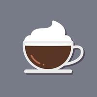 kaffe mocka eller cappuccino, ikon, vektor, illustration. vektor