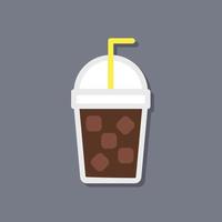 kaffe kopp med keps, ikon, vektor, illustration. vektor