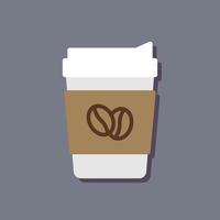 Pappbecher Kaffee, Symbol, Vektor, Illustration. vektor